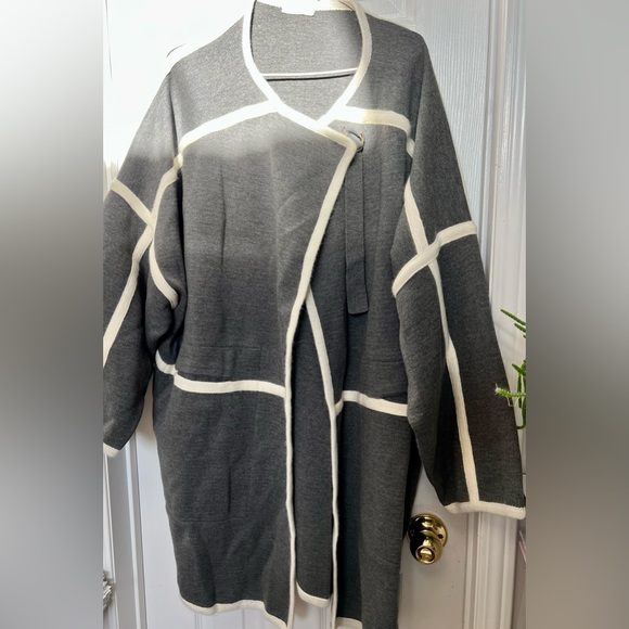 Chloe oversized virgin wool blanket Jacket XS fits 1X - 2X - Picture 6 of 12
